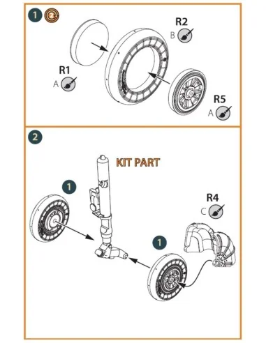 MiG-23ML, MLD, P, MLAE wheel set, 1/72 - Clear Prop Accessories CPA...