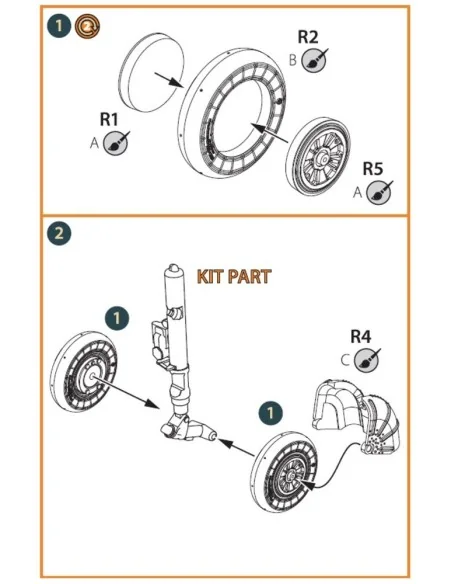 MiG-23ML, MLD, P, MLAE wheel set, 1/72 - Clear Prop Accessories CPA...