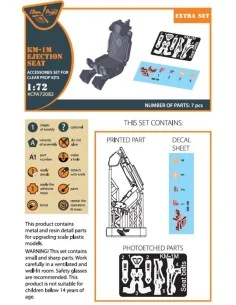 KM-1M Ejection seat for CP kits and other, 1/72 - Clear Prop Access...