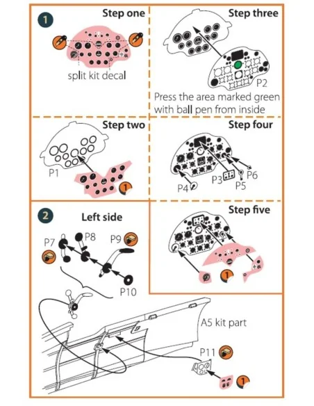 I-16 type 5 PE set for CP kits, 1/72 - Clear Prop Accessories CPA72084