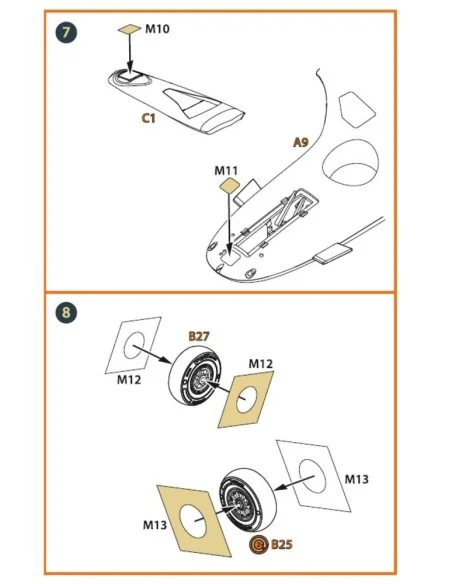 TB.2 PE parts and painting mask x2 set for CP kits, 1/72 - Clear Pr...