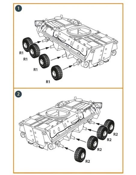 BTR-4 Wheel set for IBG kits, 1/72 - Clear Prop Accessories CPA72091