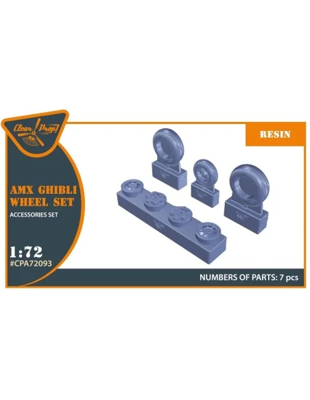 AMX, AMX-T Ghibli wheel set for Italeri kits, 1/72 - Clear Prop Acc...