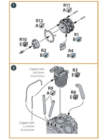 A5M Claude (all versions) resin engine set for CP kits CP72006/CP72...