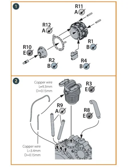 A5M Claude (all versions) resin engine set for CP kits CP72006/CP72...