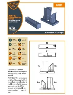 MiG-23 undercarriage covers for CP kits, 1/72 - Clear Prop Accessor... 2