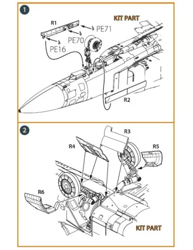 MiG-23 undercarriage covers for CP kits, 1/72 - Clear Prop Accessor...