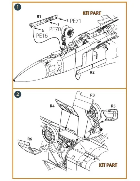 [NO_DESC] MiG-23 undercarriage covers for CP kits, 1/72 - Clear Pro...