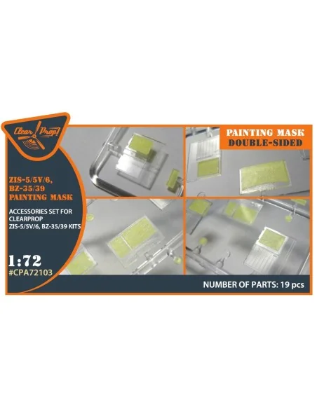 ZiS-5/5V/6/BZ35/39 painting mask for CP kits, 1/72 - Clear Prop Acc...