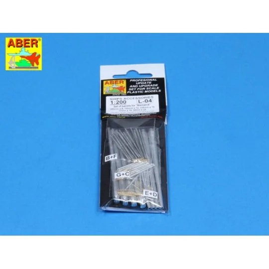Set of barrels for Bismarck, 1/200 - Aber Models RE-200 L04
