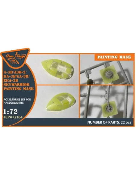 A-3B painting mask for Hasegawa kits, 1/72 - Clear Prop Accessories...