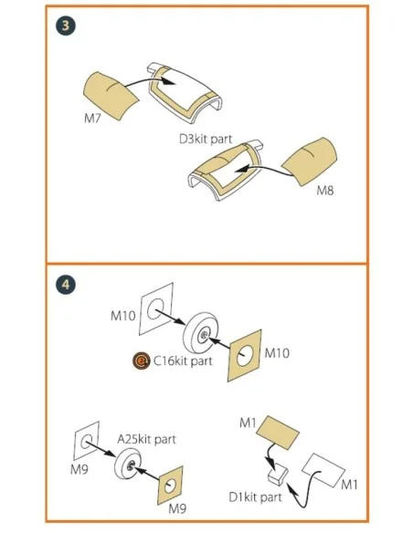 G.91R painting mask for MENG kits, 1/72 - Clear Prop Accessories CP...
