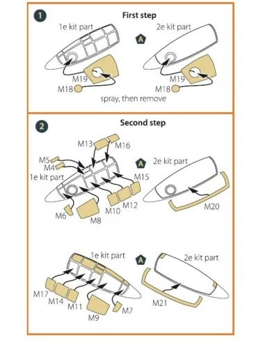 F84E/G Thunderjet painting mask for Italeri/Academy kits, 1/72 - Cl...