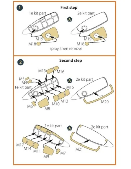 F84E/G Thunderjet painting mask for Italeri/Academy kits, 1/72 - Cl...