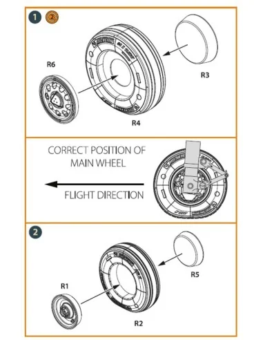 F-35A wheel set, 1/72 - Clear Prop Accessories CPA72112