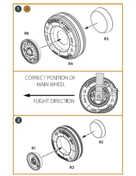 F-35A wheel set, 1/72 - Clear Prop Accessories CPA72112