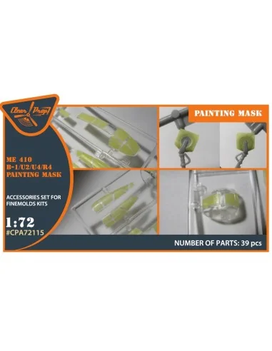 Me-410 B-1/U2/U4/R4 painting mask for Finemolds kits, 1/72 - Clear ...