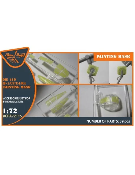 Me-410 B-1/U2/U4/R4 painting mask for Finemolds kits, 1/72 - Clear ...