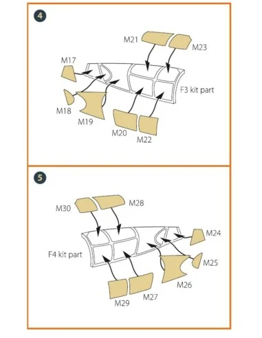 Me-410 B-1/U2/U4/R4 painting mask for Finemolds kits, 1/72 - Clear ...