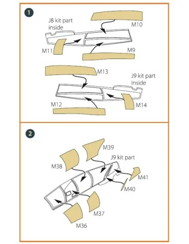 Me-410 B-1/U2/U4/R4 painting mask for Airfix kit, 1/72 - Clear Prop...