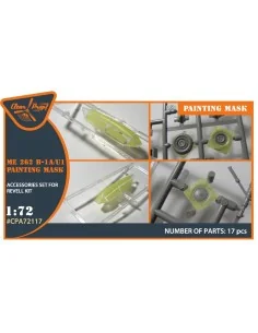 Me-262B-1A/U1 painting mask for REVELL kit, 1/72 - Clear Prop Acces...