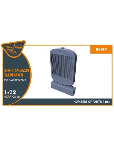 [NO_DESC] ZiS-5/5V/BZ39 Radiator for CP kits, 1/72 - Clear Prop Acc...