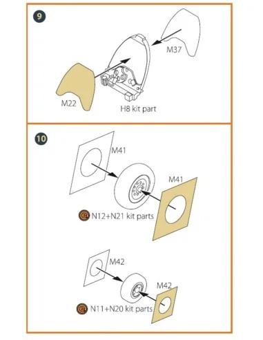 Mirage 2000D double-sided painting mask for Modelsvit kit 72075, 1/...