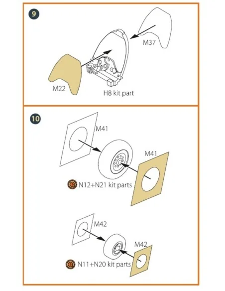 Mirage 2000D double-sided painting mask for Modelsvit kit 72075, 1/...