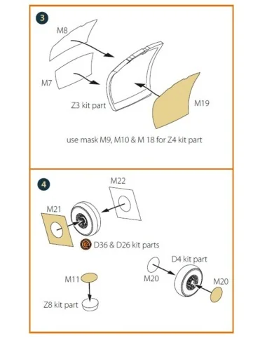 OV-1B Mohawk Pilot School painting mask for CP kit CP72038, 1/72 - ...
