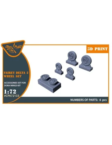 [NO_DESC] Fairey Delta 2 wheel set for Dora Wings kit, 1/72 - Clear...