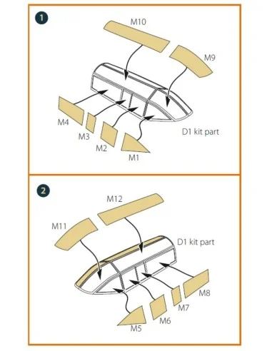 [NO_DESC] DH.88 Comet painting mask for CP kits, 1/72 - Clear Prop ...