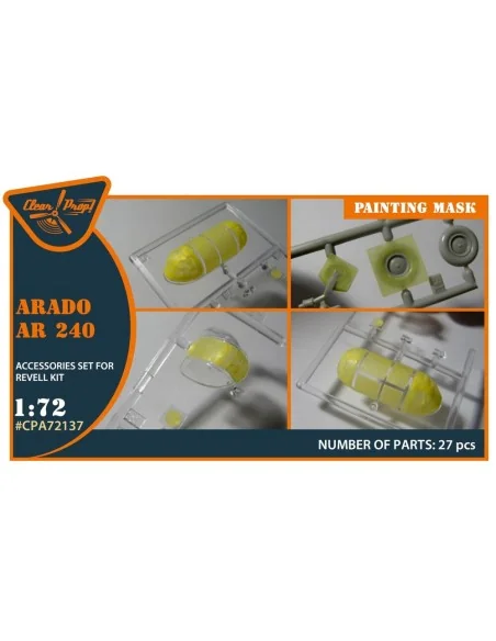 Arado Ar-240 painting mask for REVELL kit, 1/72 - Clear Prop Access...