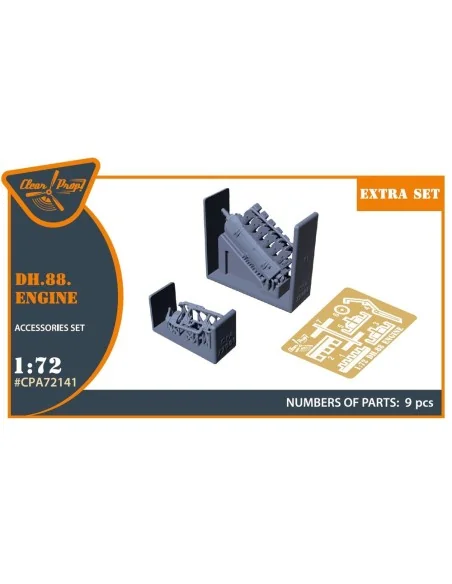 DH.88 Comet engine set 3D print, 1/72 - Clear Prop Accessories CPA7...