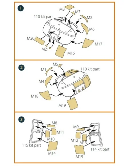 CH-46 painting mask for Fujimi kits, 1/72 - Clear Prop Accessories ...