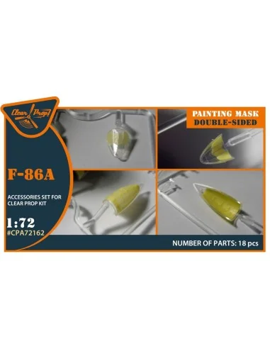 F-86A double-sided painting mask for CP kits, 1/72 - Clear Prop Acc...