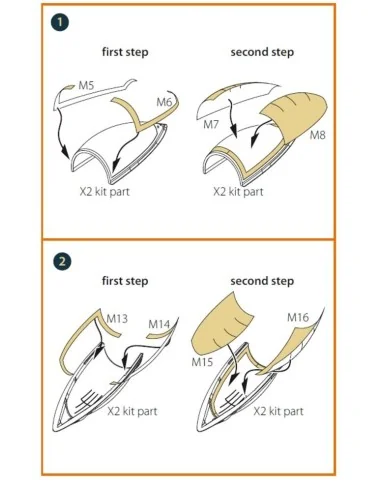 F-86A double-sided painting mask for CP kits, 1/72 - Clear Prop Acc...