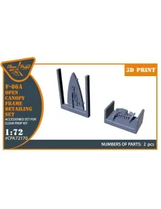 F-86A Open canopy frame detailing set for CP kits, 1/72 - Clear Pro...