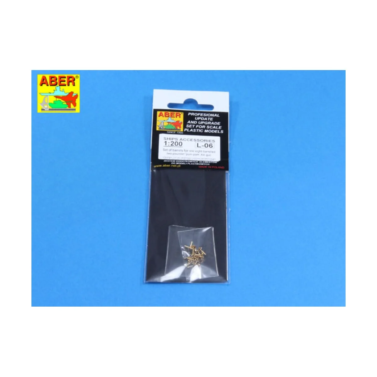Set of barrels for pom-pom AA gun, 1/200 - Aber Models RE-200 L06 Set of barrels for pom-pom AA gun, 1/200 - Aber Models RE-200 L06