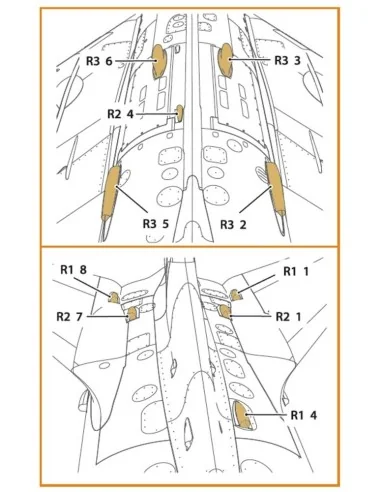 [NO_DESC] MiG-19P/PM Air intake for CP kits, 1/72 - Clear Prop Acce...