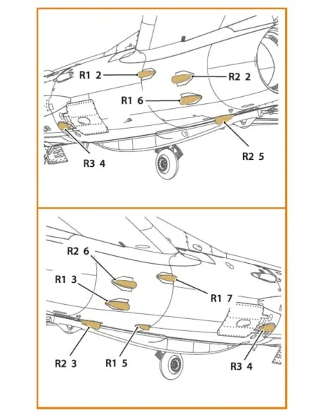 MiG-19P/PM Air intake for CP kits, 1/72 - Clear Prop Accessories CP...