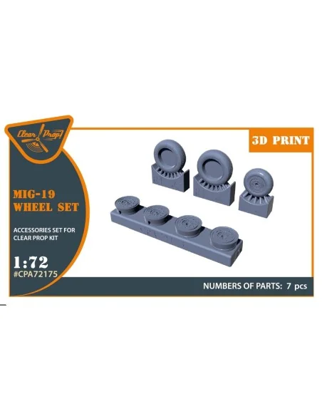 MiG-19 wheel set for CP kits, 1/72 - Clear Prop Accessories CPA72175