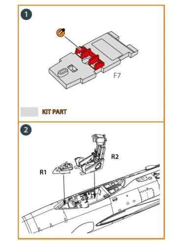 MiG-19 Ejection seat and instrument panel cover for CP kits, 1/72 -...