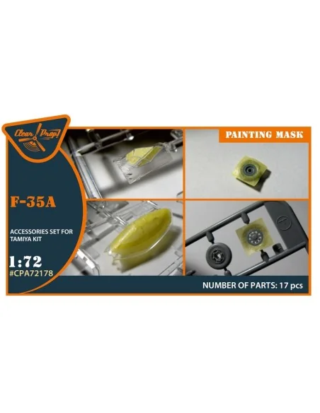 F-35A painting mask for Tamiya kit, 1/72 - Clear Prop Accessories C...