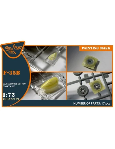 F-35B painting mask for Tamiya kit, 1/72 - Clear Prop Accessories C...