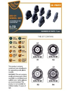 [NO_DESC] ZiS-5V wheel set, 1/72 - Clear Prop Accessories CPA72181 2