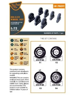 [NO_DESC] ZiS-5/5V wheel set, 1/72 - Clear Prop Accessories CPA72182 2