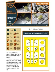 A2D-1 Skyshark painting mask for CP kits, 1/72 - Clear Prop Accesso... 2