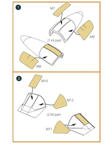 A2D-1 Skyshark painting mask for CP kits, 1/72 - Clear Prop Accesso...
