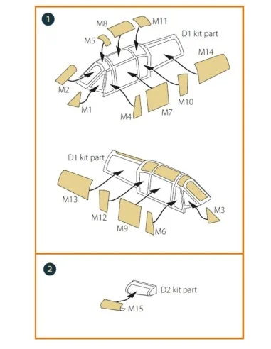 Ki-61-II, Ki-100-I painting mask for Finemolds FP17, FP19 kits, 1/7...