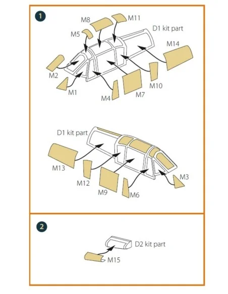 Ki-61-II, Ki-100-I painting mask for Finemolds FP17, FP19 kits, 1/7...